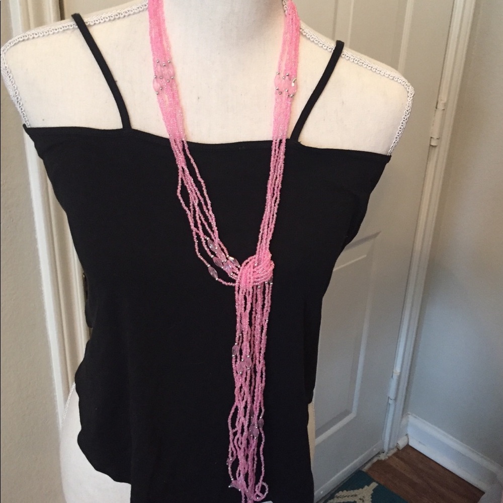 Vintage Avon Accent Piece. Strands of Pink Beads